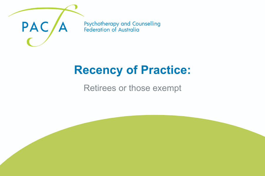 Retirees and those exempt